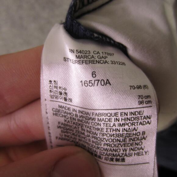 Gap Boyfriend Roll-Up Shorts Mens 6 Blue Khakis Casual Summer Chino Classic - Picture 7 of 8